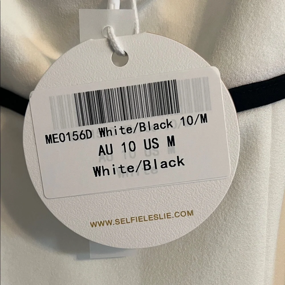 Selfie Leslie White Dress with Midnight Accents - Picture 2 of 5